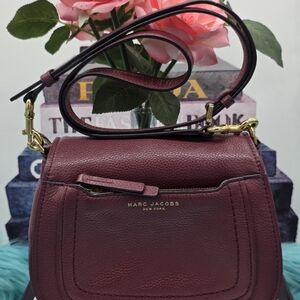 Marc Jacobs Burgundy Leather Crossbody Bag
